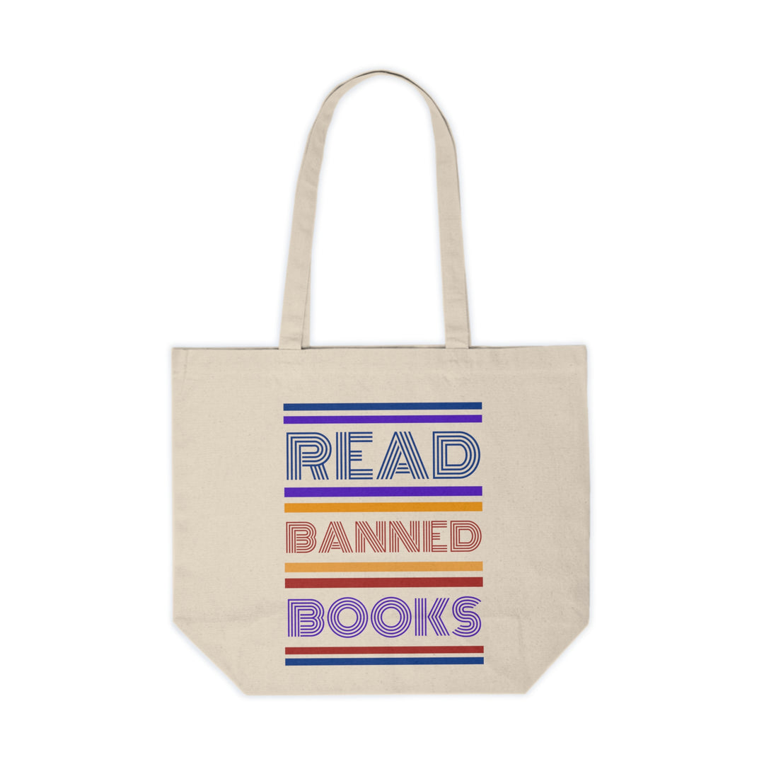 Read Banned Books Canvas Shopping Tote Printify